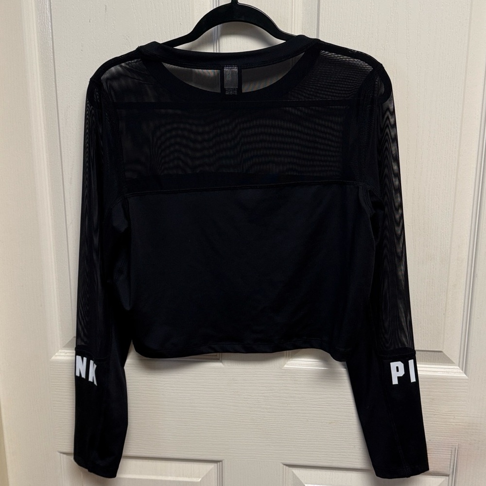 PINK Cropped Long Sleeve Top by Victoria’s Secret Size Large